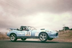 Historic Targa Florio-era sports car cornering on open public roads