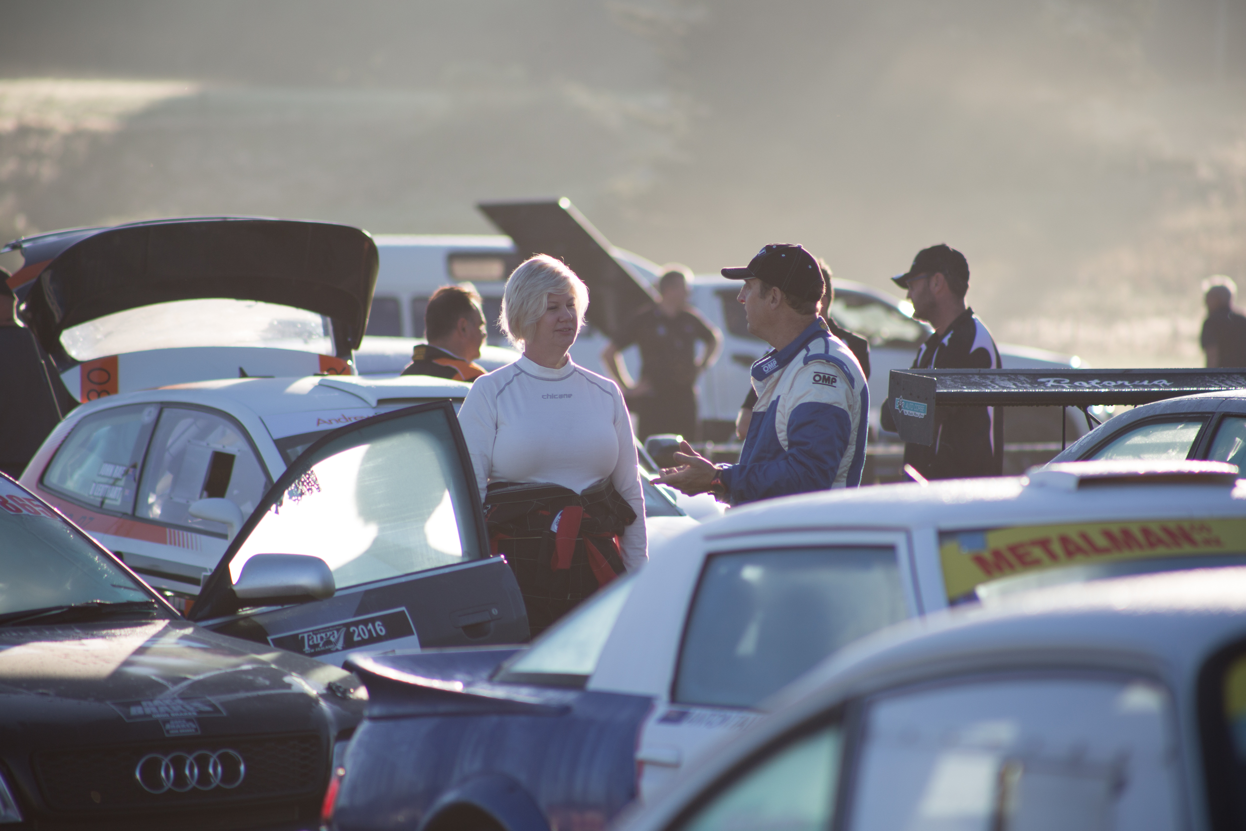On-stage action at Targa New Zealand